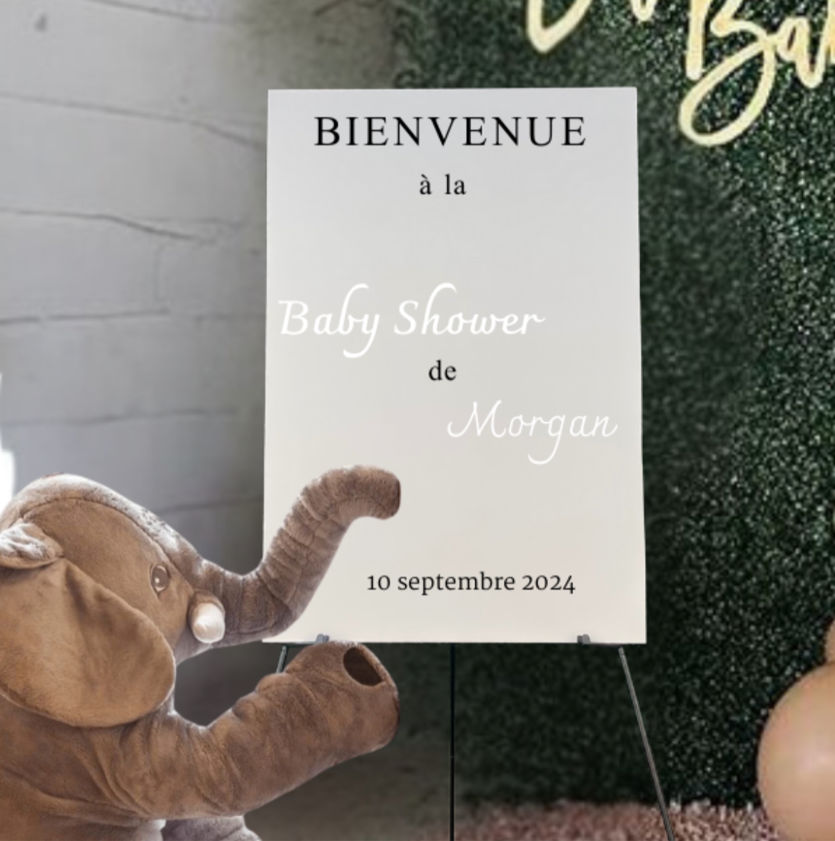 Panneau de bienvenue baby shower